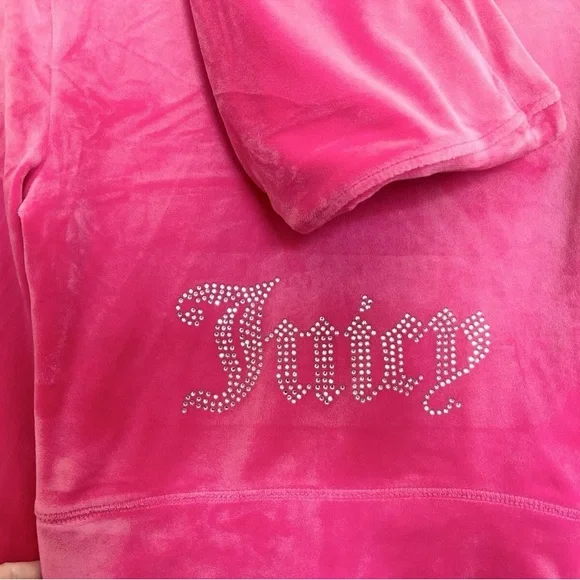 Juicy Couture Pink Velour Track Pants - Picture 4 of 7